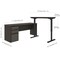 Bestar Prestige + Height Adjustable L-Desk, Bark Gray/Slate 99885-000047 - alternate 2